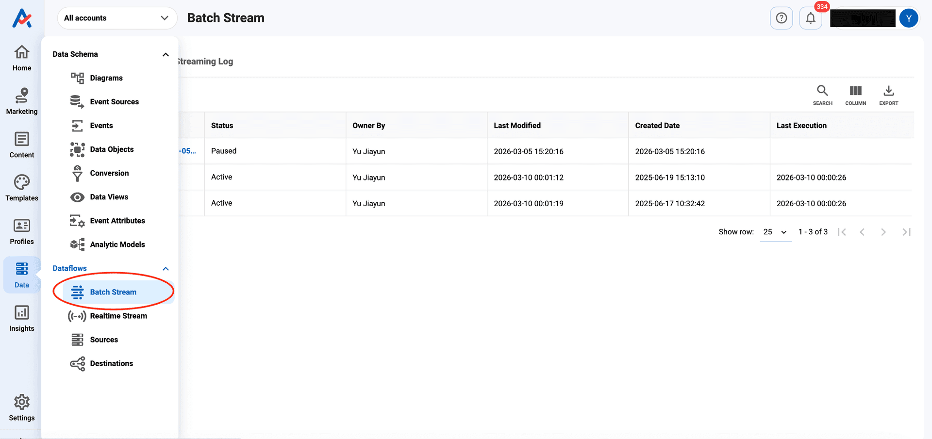 Access Batch Stream